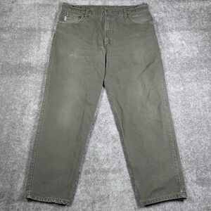 Vintage Carhartt Pants Men's 38x30 Green B72 MOS USA Made Workwear Distressed